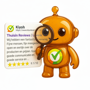 Kiyoh robot naast snippet