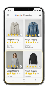 Illustratie van de Kiyoh product reviews in Google Shopping