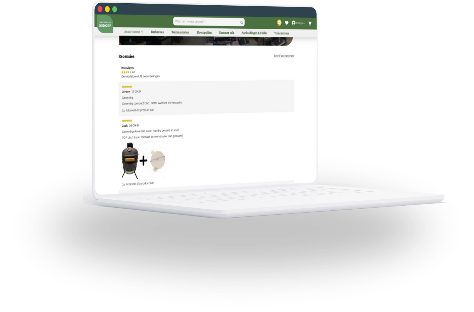 Voorbeeld van de SmartSurvey API implementatie op osdopr.nl